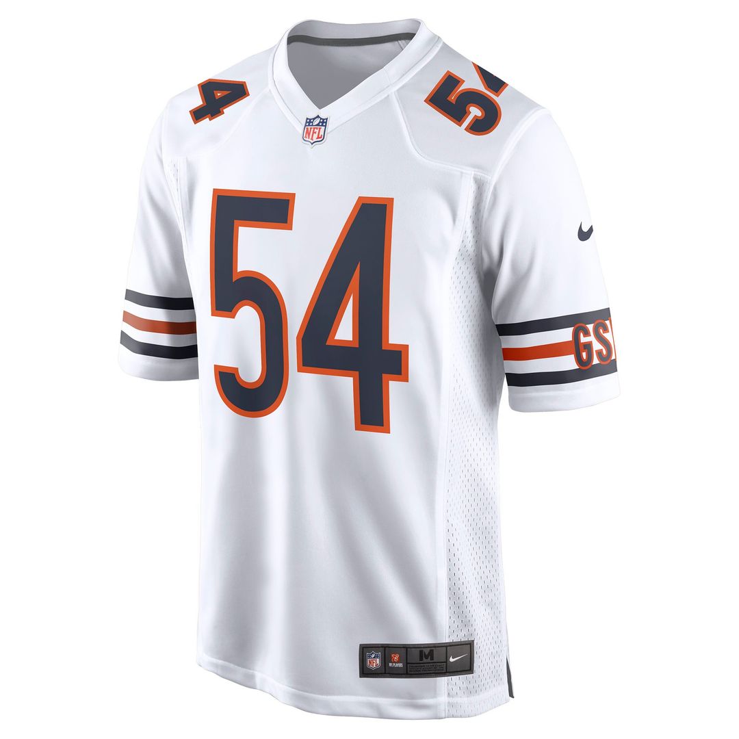 Men's Chicago Bears Brian Urlacher White Retired Player Game NFL Football Jersey - view 2