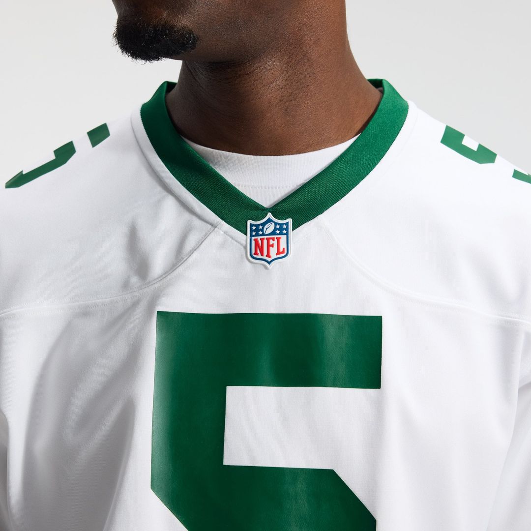 Men's New York Jets Garrett Wilson Legacy White Game NFL Football Jersey - view 10