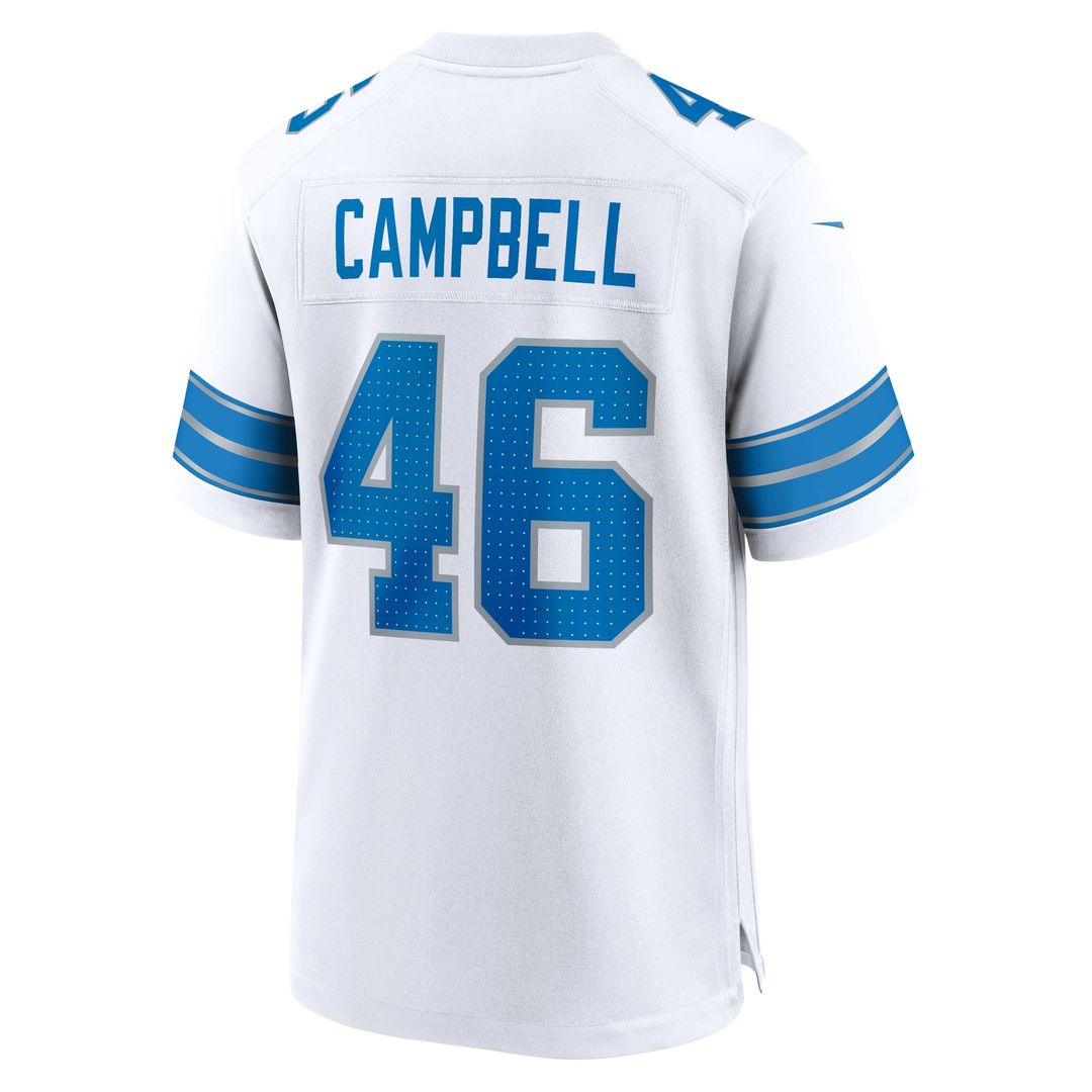 Men's Detroit Lions Jack Campbell White White Game NFL Football Jersey - view 6
