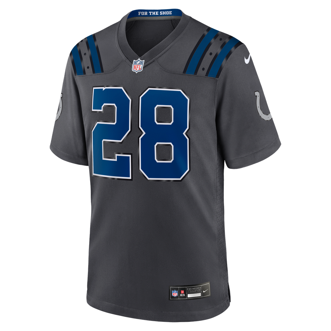 Men's Indianapolis Colts Jonathan Taylor Anthracite 2026 Rivalries Collection Game NFL Football Jersey - view 2