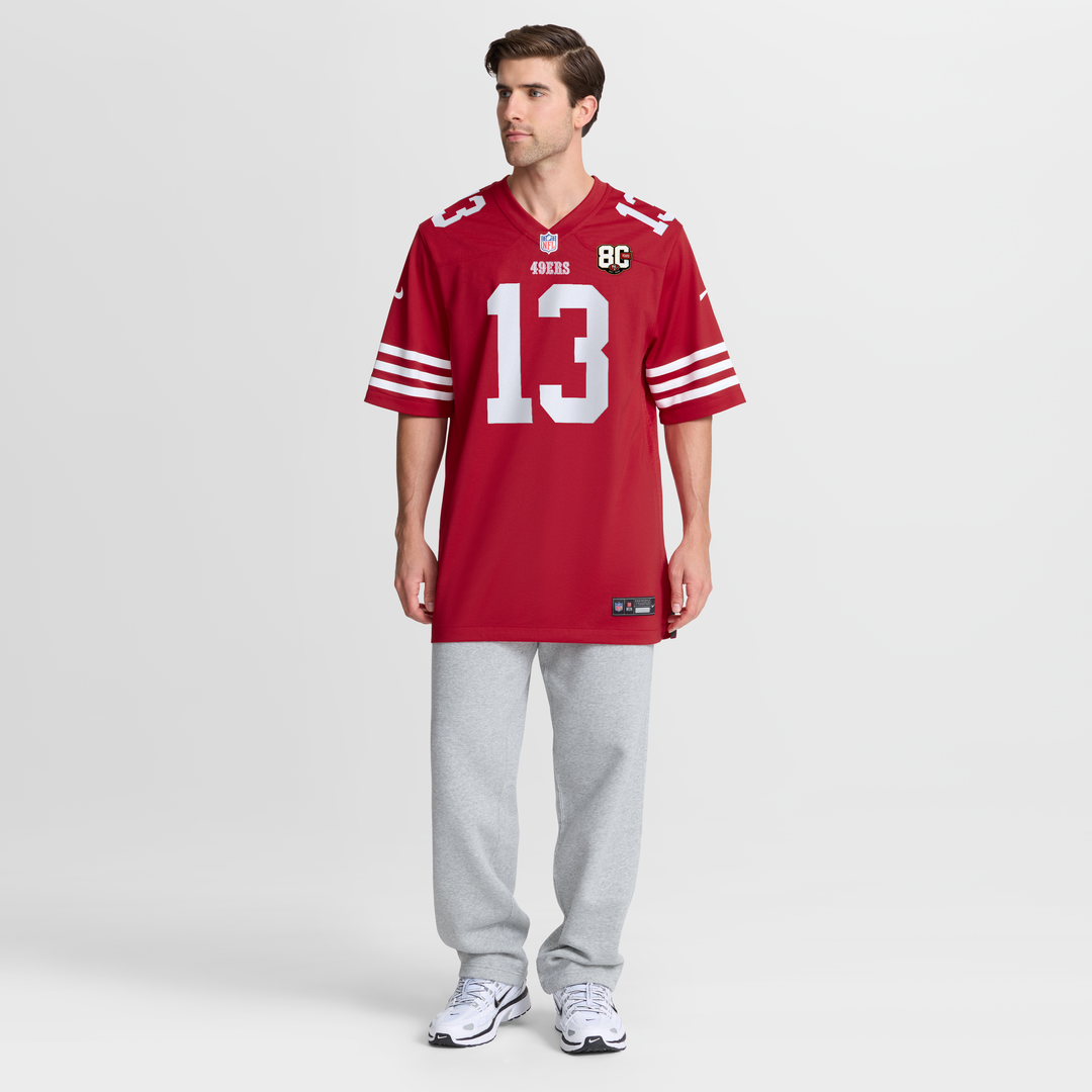 Men's San Francisco 49ers Brock Purdy White 80th Anniversary Game NFL Football Jersey - view 8