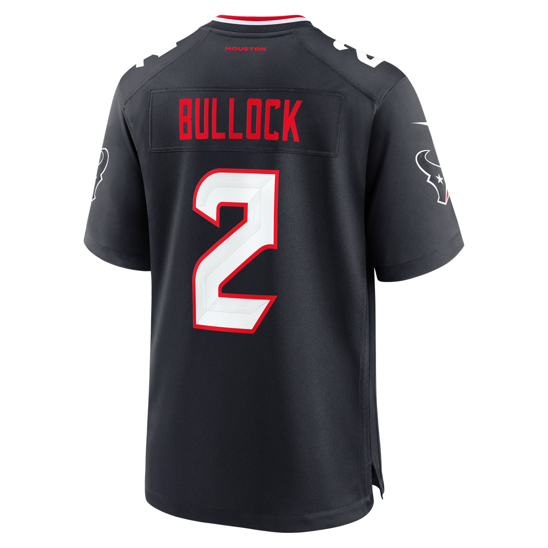 Men's Houston Texans Calen Bullock Navy Team Game NFL Football Jersey - view 3