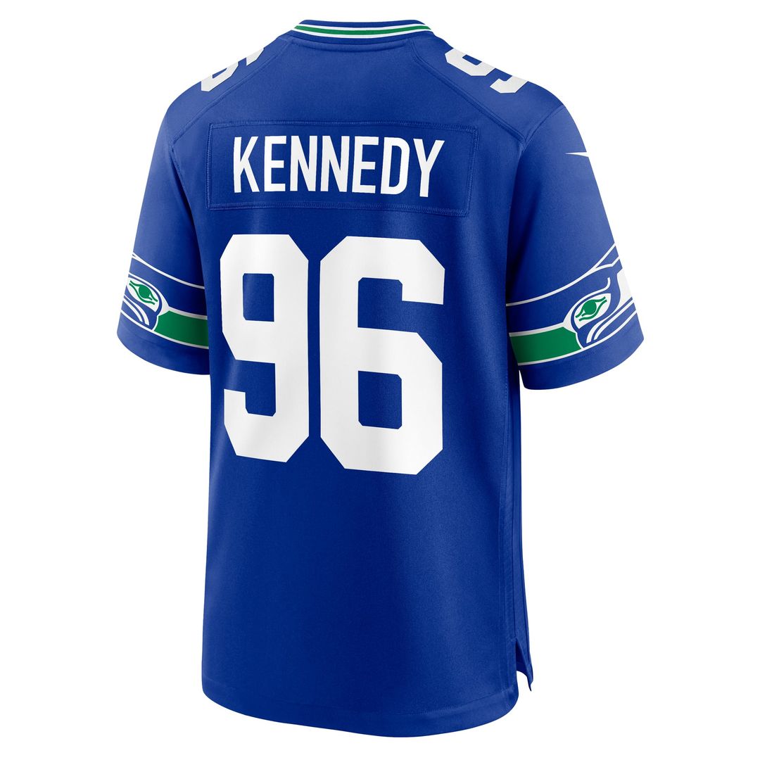 Men's Seattle Seahawks Cortez Kennedy Royal Retired Player Alternate Game NFL Football Jersey - view 3