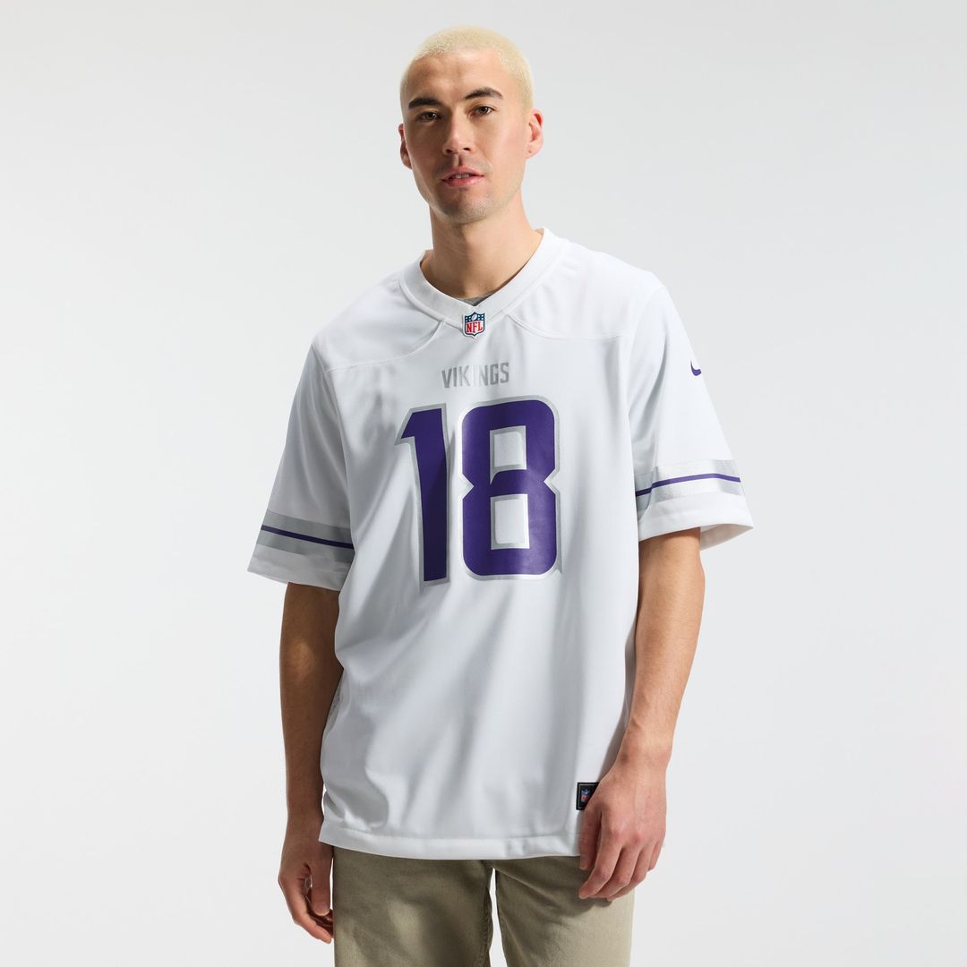 Men's Minnesota Vikings Justin Jefferson White Alternate Game NFL Football Jersey - view 17
