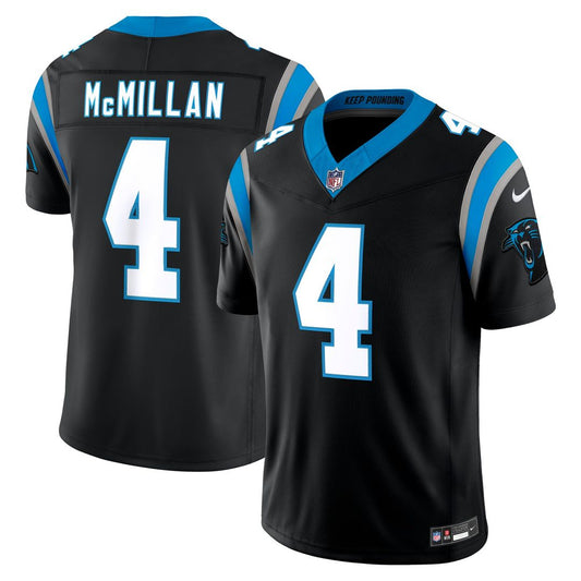 Men's Carolina Panthers Tetairoa McMillan Black Team Stitched Limited NFL Football Jersey - view 1