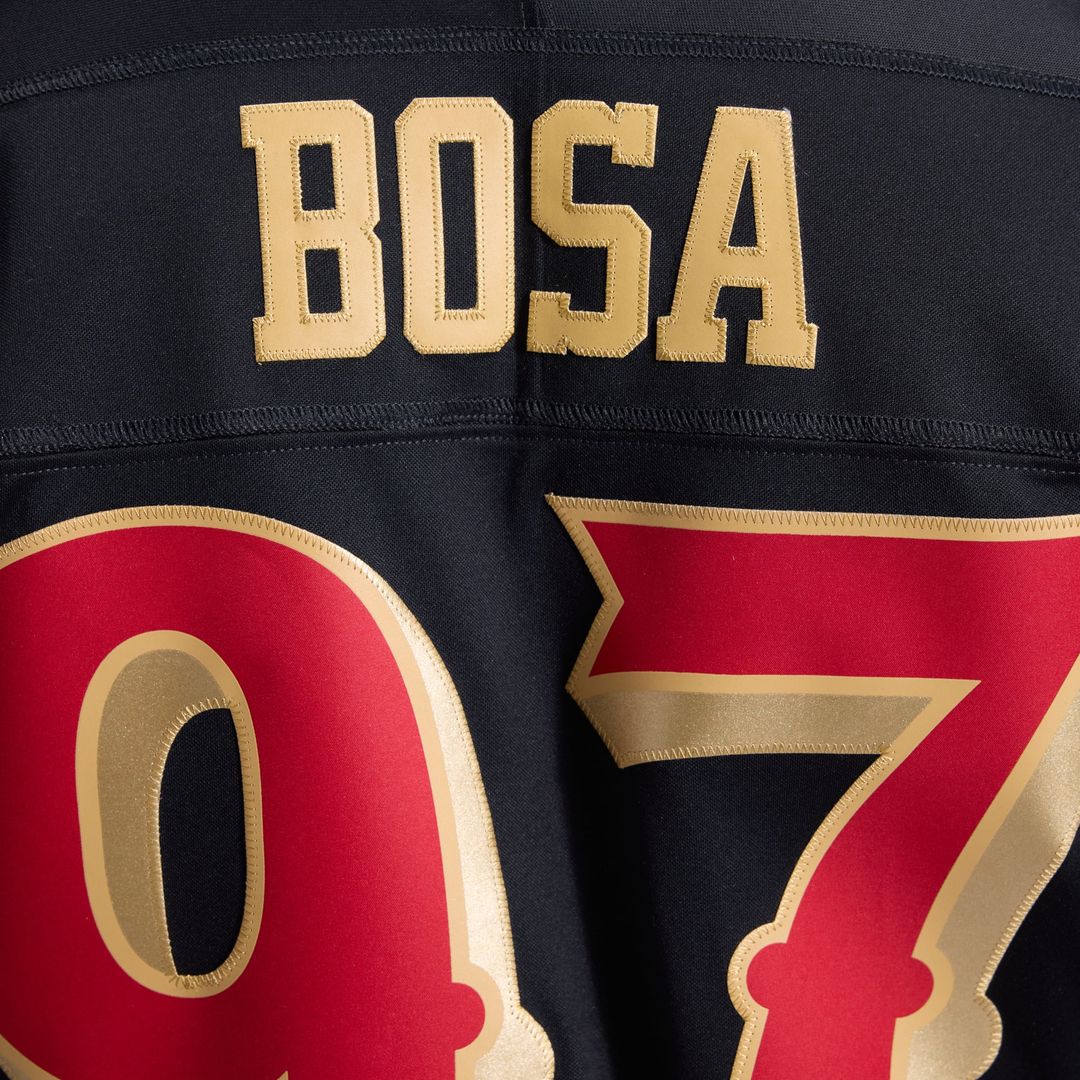 Men's San Francisco 49ers Nick Bosa Black Rivalries Collection Stitched Limited NFL Football Jersey - view 15