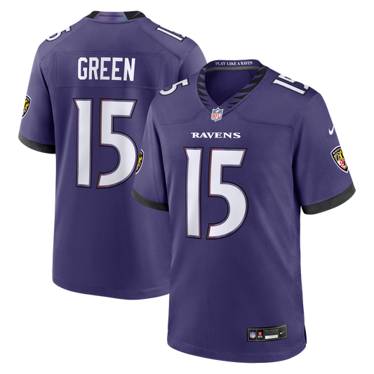 Men's Baltimore Ravens Mike Green Purple Team Game NFL Football Jersey - view 1