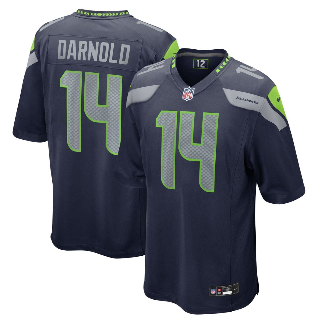 Men's Seattle Seahawks Sam Darnold White Game NFL Football Jersey - view 7