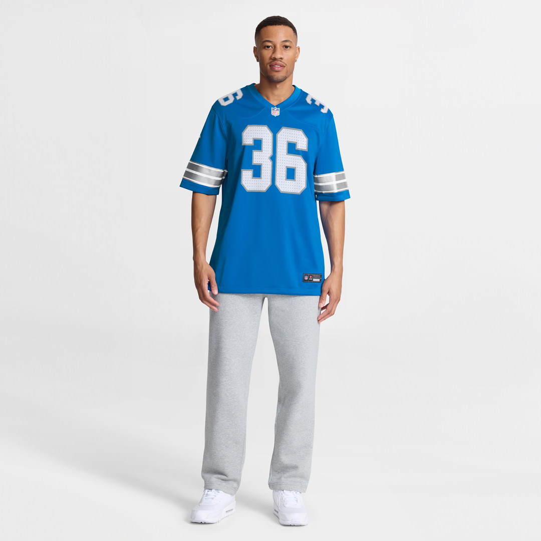 Men's Detroit Lions Chuck Clark Blue Team Game NFL Football Jersey - view 2