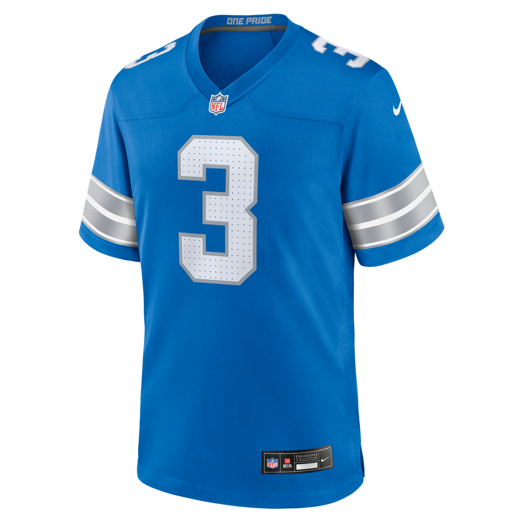 Men's Detroit Lions Jack Fox Blue Team Game NFL Football Jersey - view 2