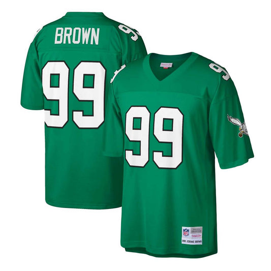 Men's Philadelphia Eagles Jerome Brown Kelly Green Big & Tall 1990 Retired Player Replica NFL Football Jersey - view 1