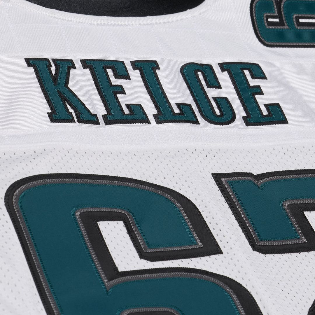 Men's Philadelphia Eagles Jason Kelce White 2011 Throwback NFL Football Jersey - view 11