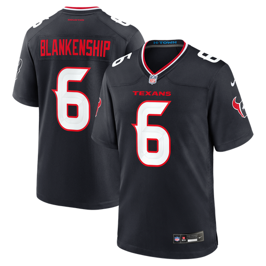 Men's Houston Texans Reed Blankenship Navy Team Game NFL Football Jersey - view 1