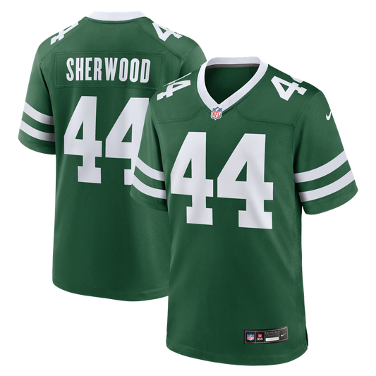 Men's New York Jets Jamien Sherwood Legacy Green Team Game NFL Football Jersey - view 1