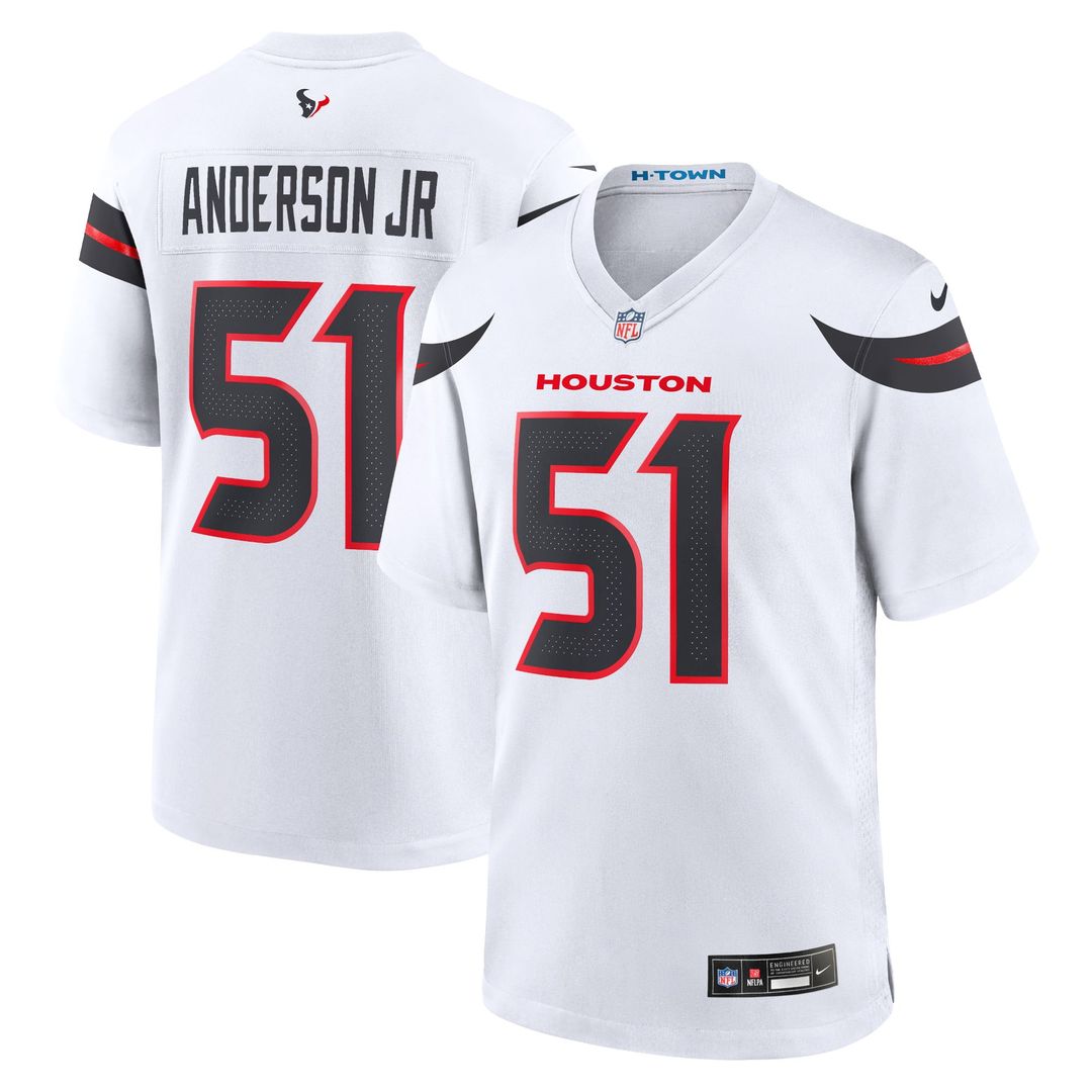 Men's Houston Texans Will Anderson Jr. White Game NFL Football Jersey - view 1
