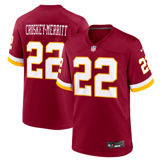 Men's Washington Commanders Jacory Croskey-Merritt Burgundy Game NFL Football Jersey - view 1