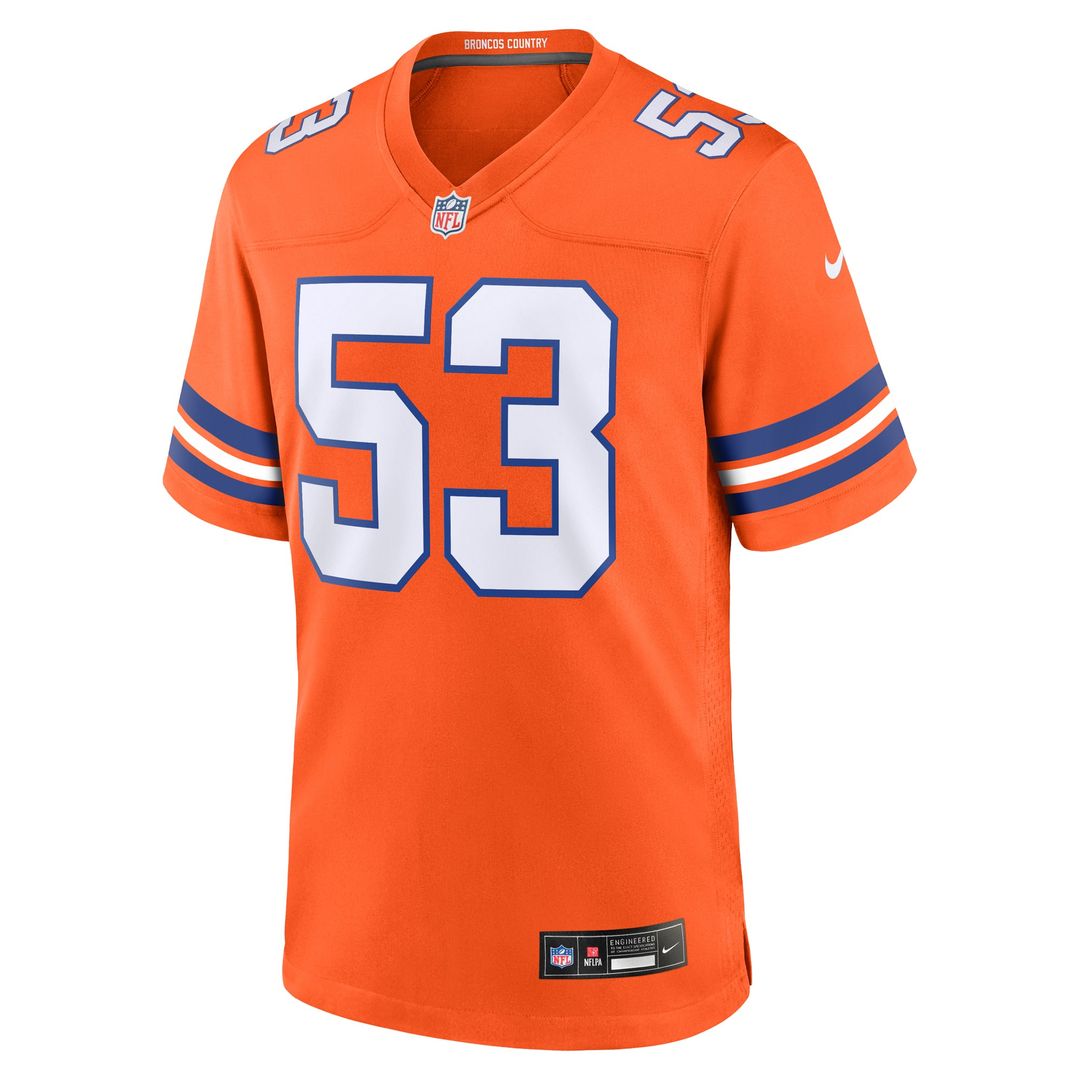 Men's Denver Broncos Randy Gradishar Orange Retired Player Alternate Game NFL Football Jersey - view 2