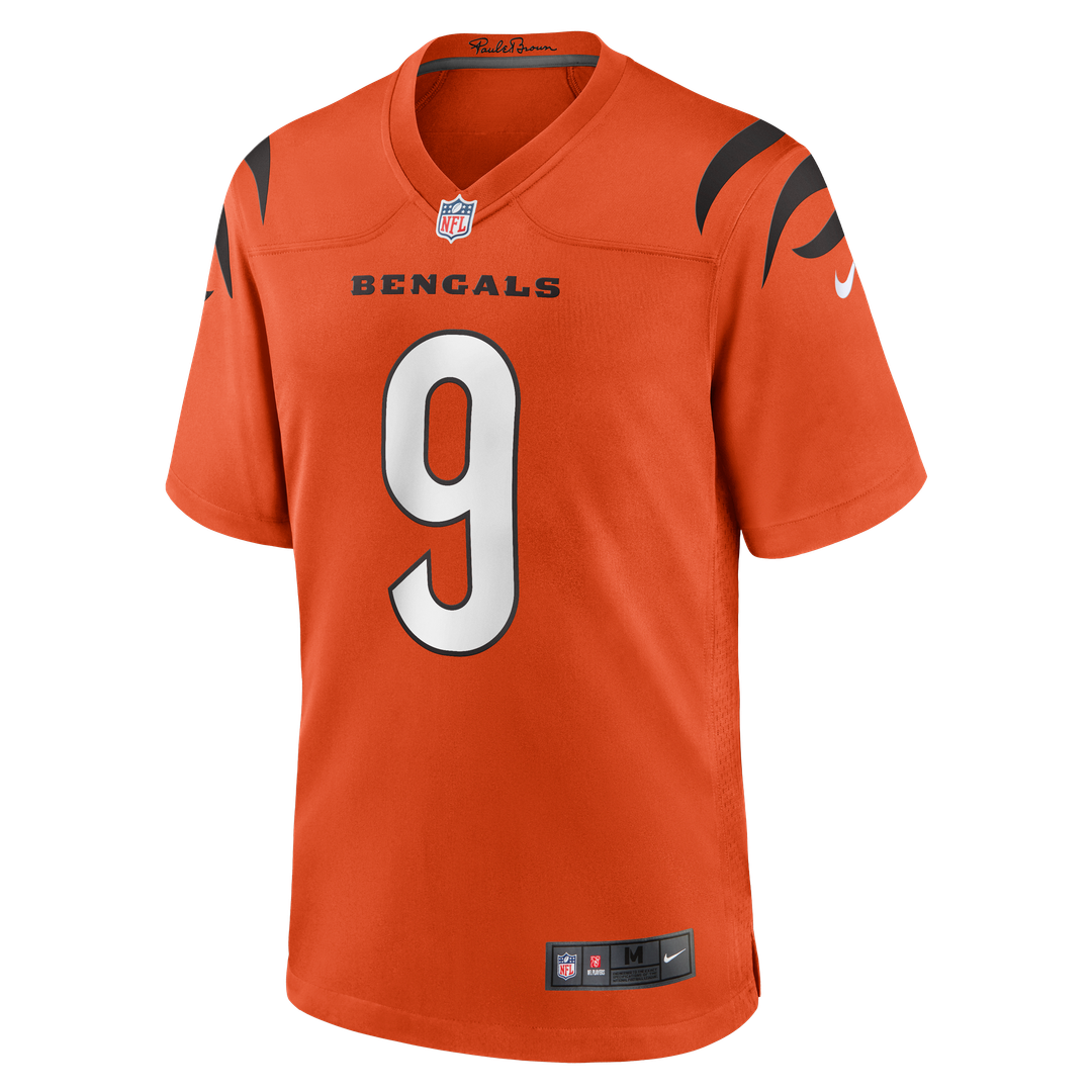 Men's Cincinnati Bengals Joe Burrow Orange Alternate Game NFL Football Jersey - view 7