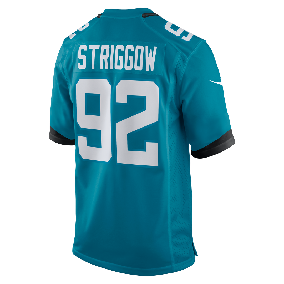 Men's Jacksonville Jaguars Danny Striggow Teal Team Game NFL Football Jersey - view 3