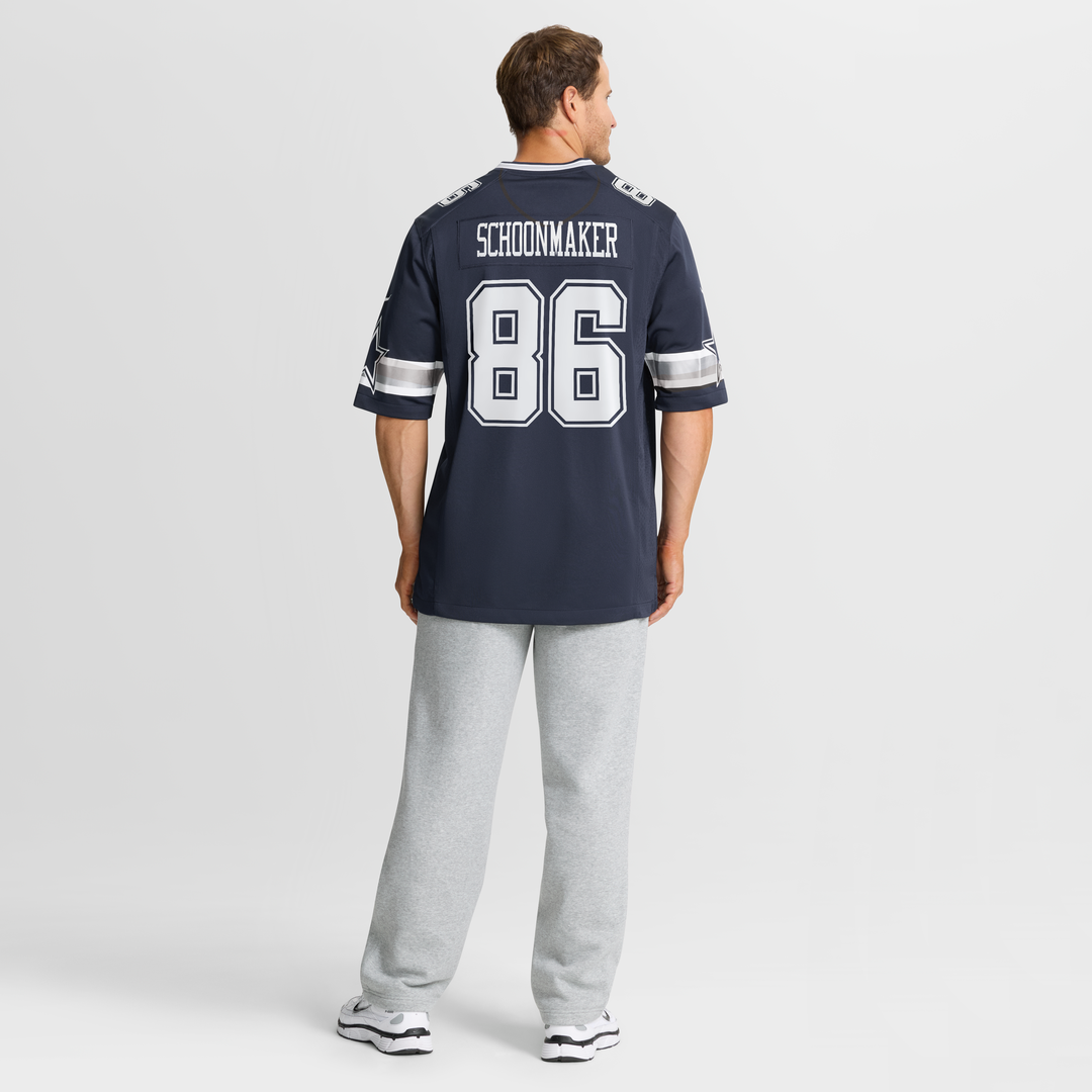 Men's Dallas Cowboys Luke Schoonmaker Navy Team Game NFL Football Jersey - view 8