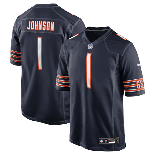 Men's Chicago Bears Jaylon Johnson Navy Game NFL Football Jersey - view 1