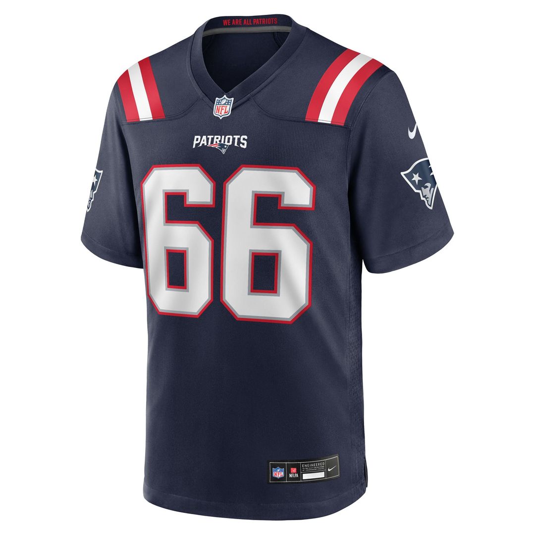 Men's New England Patriots Will Campbell Navy Team Game NFL Football Jersey - view 2