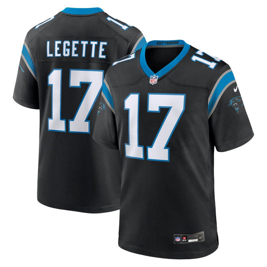 Men's Carolina Panthers Xavier Legette Black Team Game NFL Football Jersey - view 1
