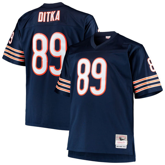 Men's Chicago Bears Mike Ditka Navy Big & Tall 1966 Retired Player Replica NFL Football Jersey - view 1