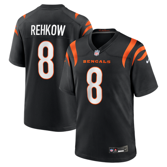 Men's Cincinnati Bengals Ryan Rehkow Black Game NFL Football Jersey - view 1