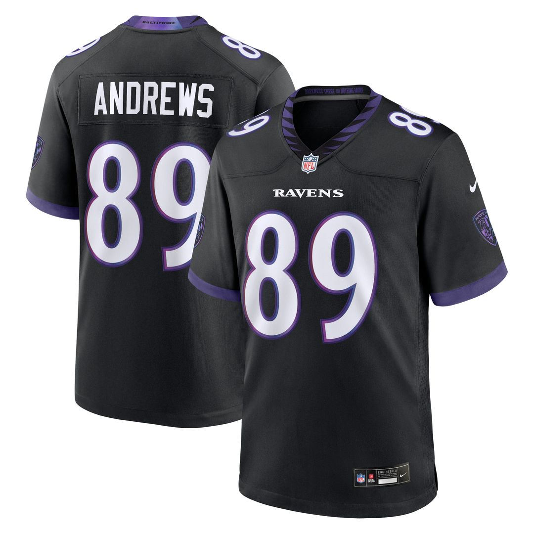Men's Baltimore Ravens Mark Andrews Black Alternate Game NFL Football Jersey - view 1