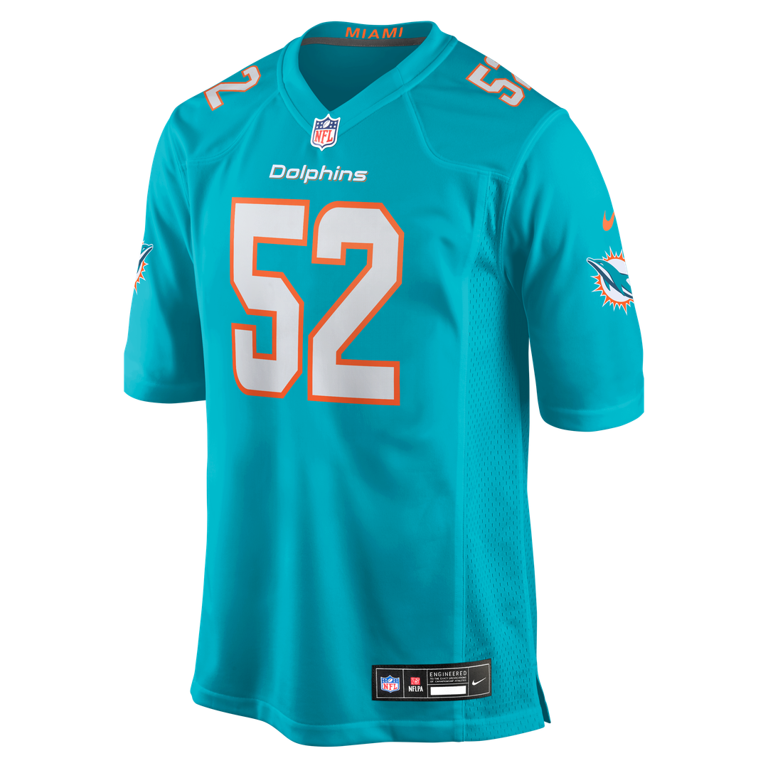 Men's Miami Dolphins Patrick Paul Aqua Game NFL Football Jersey - view 2