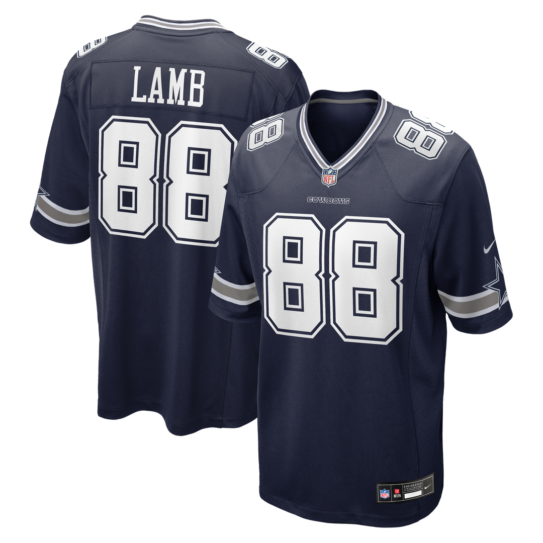 Men's Dallas Cowboys CeeDee Lamb Navy Game NFL Football Jersey - view 1