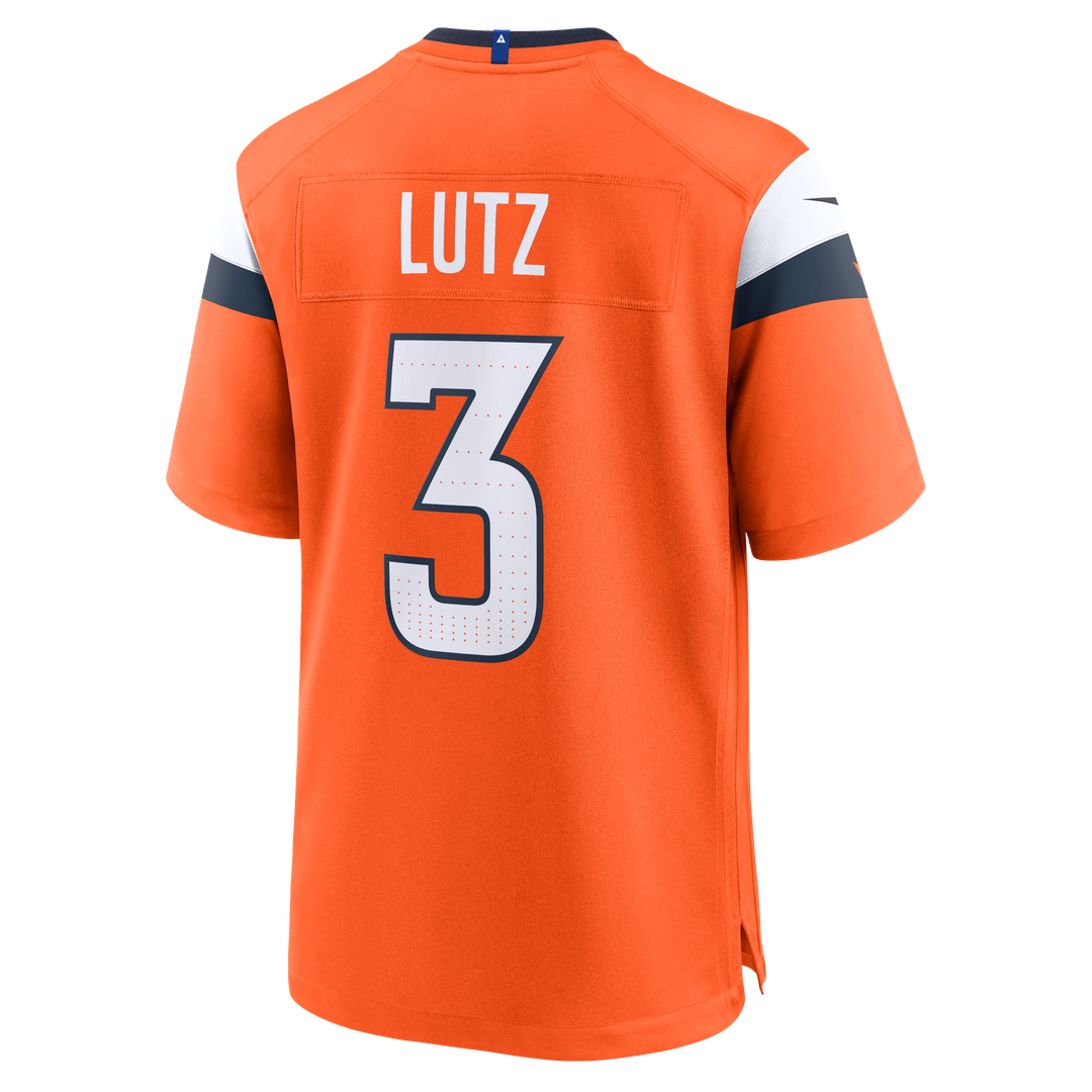 Men's Denver Broncos Wil Lutz Orange Team Game NFL Football Jersey - view 3