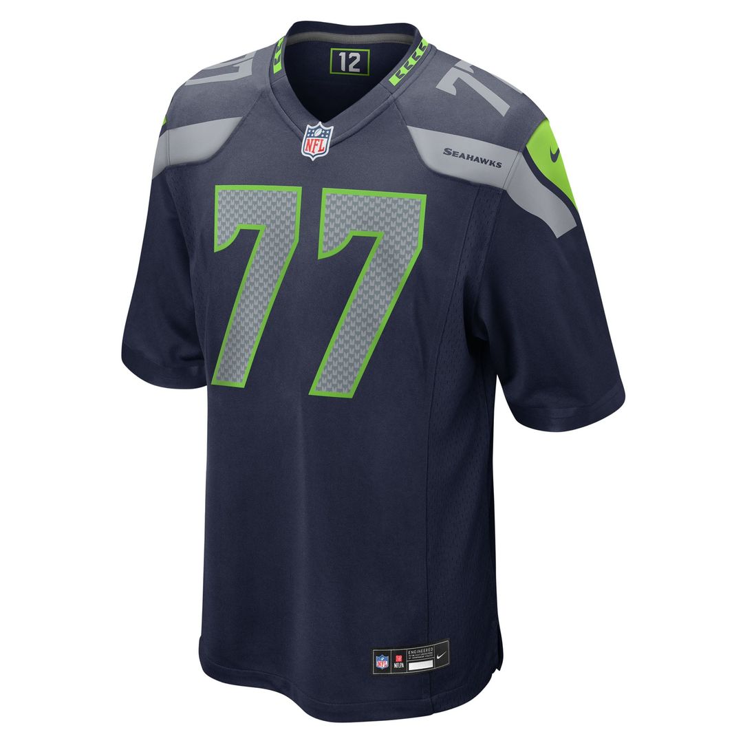 Men's Seattle Seahawks Bryce Cabeldue College Navy Team Game NFL Football Jersey - view 2