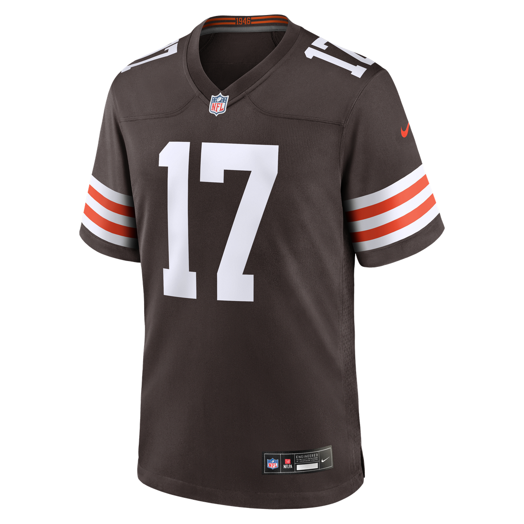 Men's Cleveland Browns Jerome Baker Brown Team Game NFL Football Jersey - view 2