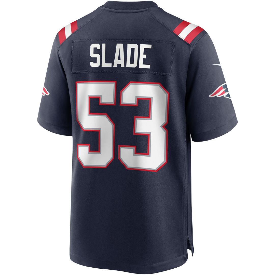 Men's New England Patriots Chris Slade Navy Game NFL Football Jersey - view 3