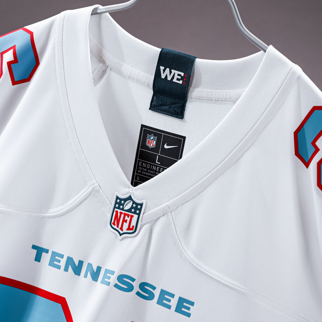 Men's Tennessee Titans Chimere Dike Light Blue Team Game NFL Football Jersey - view 16