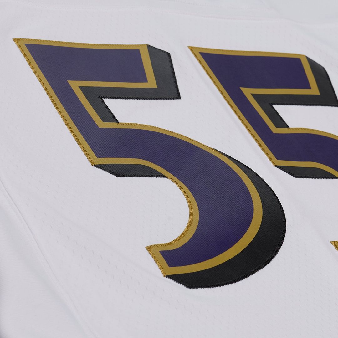 Men's Baltimore Ravens Terrell Suggs White 2003 Legacy Replica NFL Football Jersey - view 4