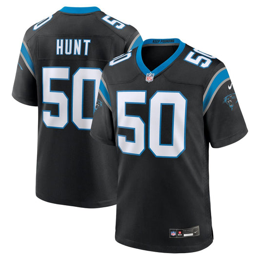 Men's Carolina Panthers Robert Hunt Black Game NFL Football Jersey - view 1