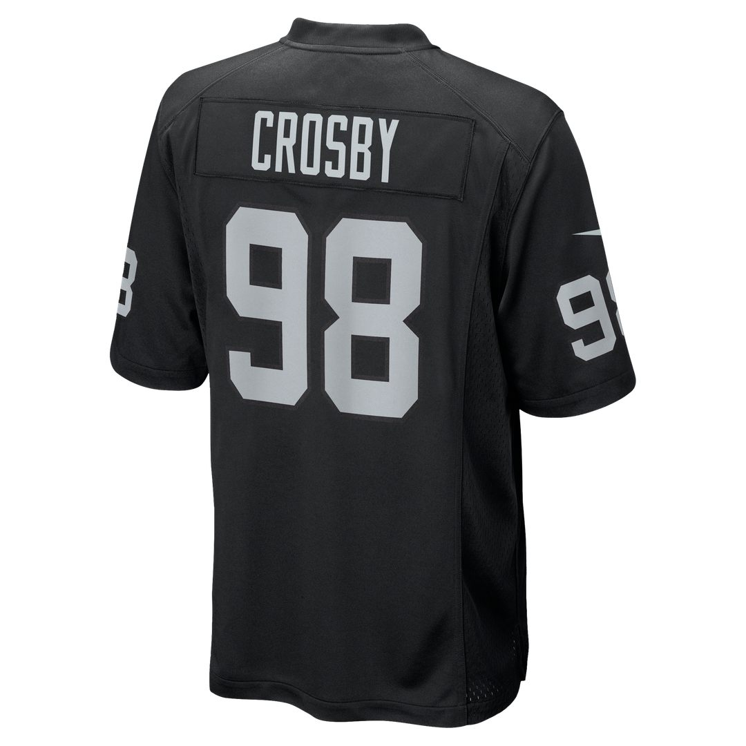 Men's Las Vegas Raiders Maxx Crosby Black Game NFL Football Jersey - view 3