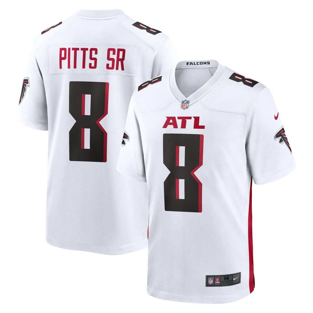 Men's Atlanta Falcons Kyle Pitts Sr. White White Game NFL Football Jersey - view 1