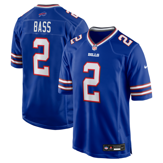 Men's Buffalo Bills Tyler Bass Royal Game NFL Football Jersey - view 1