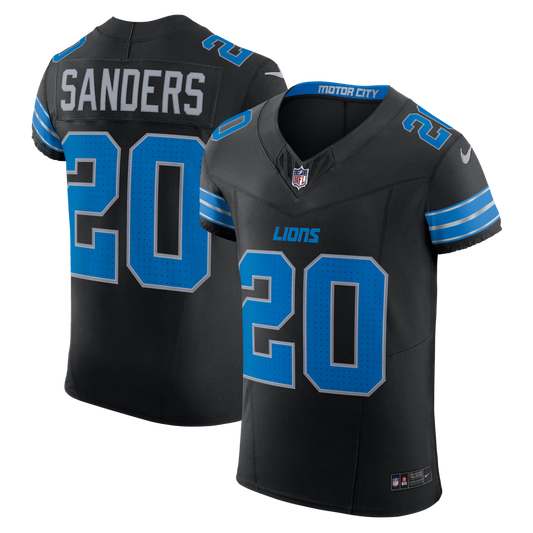 Men's Detroit Lions Barry Sanders Black Alternate Elite NFL Football Jersey - view 1