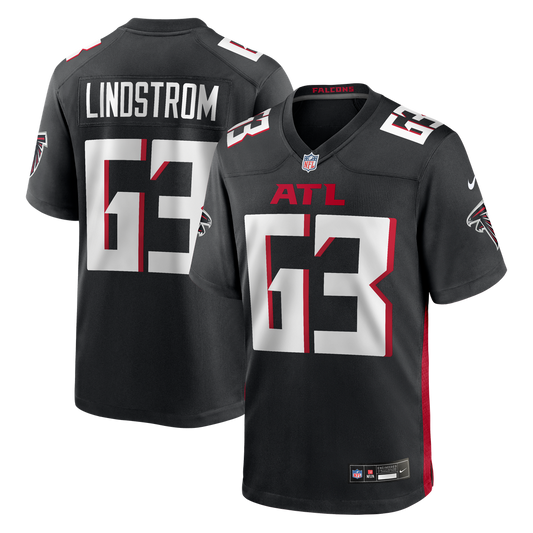 Men's Atlanta Falcons Chris Lindstrom Black Game NFL Football Jersey - view 1