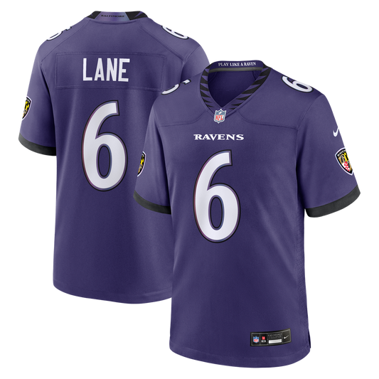 Men's Baltimore Ravens Ja'Kobi Lane Purple Team Game NFL Football Jersey - view 1