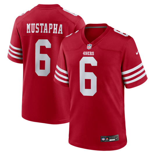 Men's San Francisco 49ers Malik Mustapha Scarlet Game NFL Football Jersey - view 1