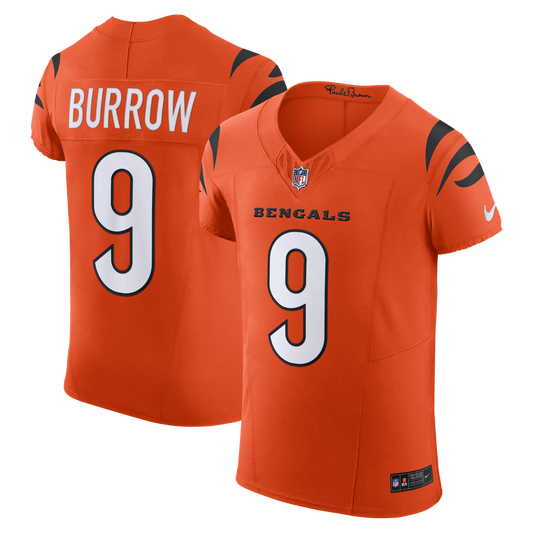 Men's Cincinnati Bengals Joe Burrow Orange Team Elite NFL Football Jersey - view 1