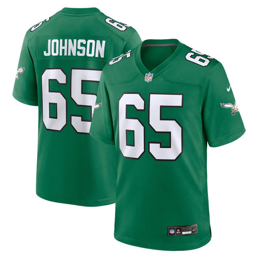 Men's Philadelphia Eagles Lane Johnson Kelly Green Alternate Game NFL Football Jersey - view 1