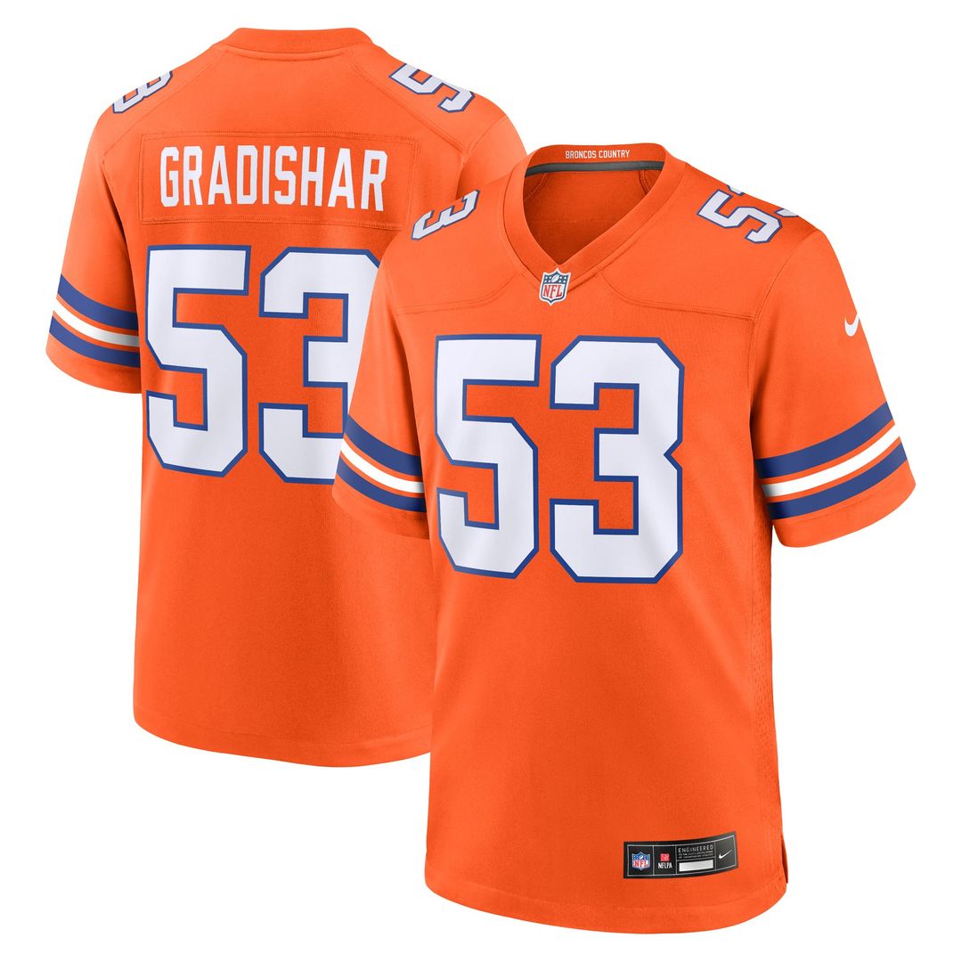 Men's Denver Broncos Randy Gradishar Orange Retired Player Alternate Game NFL Football Jersey - view 1
