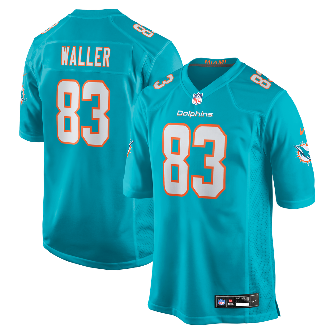 Men's Miami Dolphins Darren Waller Aqua Team Game NFL Football Jersey - view 1